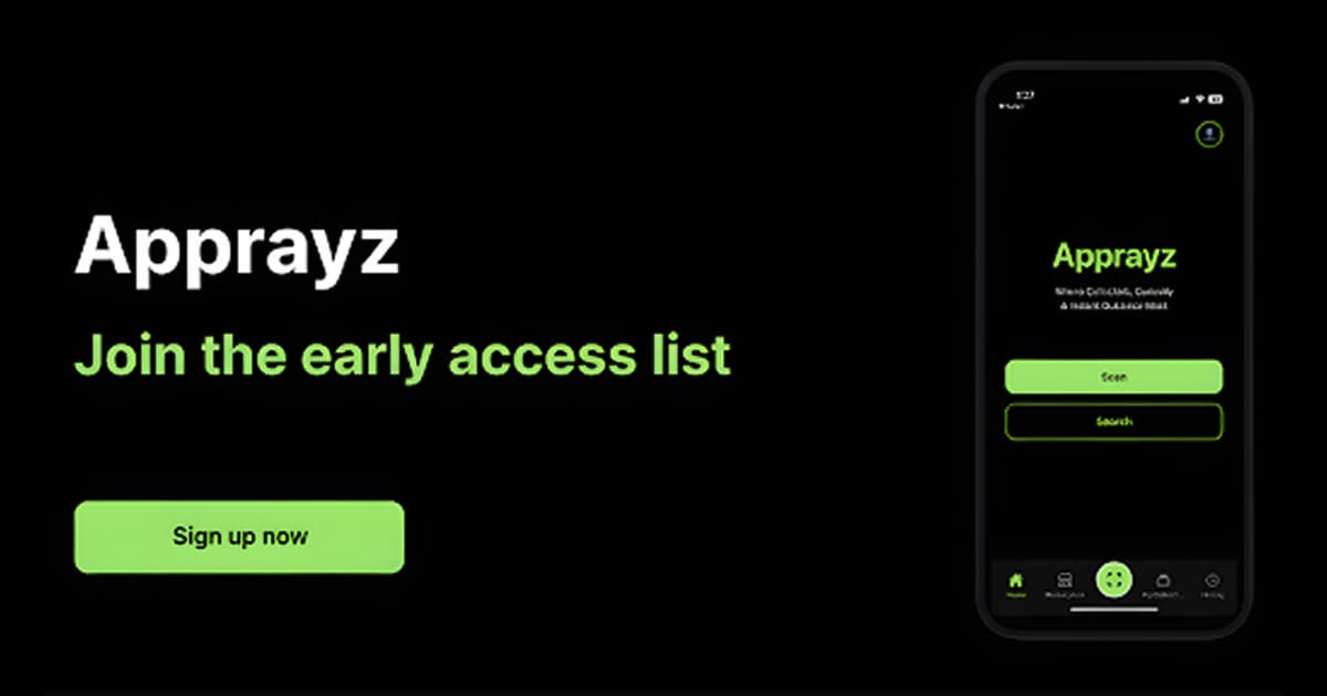 Apprayz app for collectors