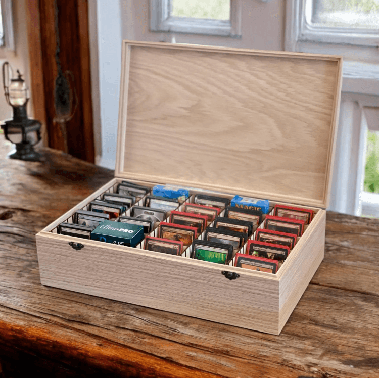 Card boxes for baseball card storage